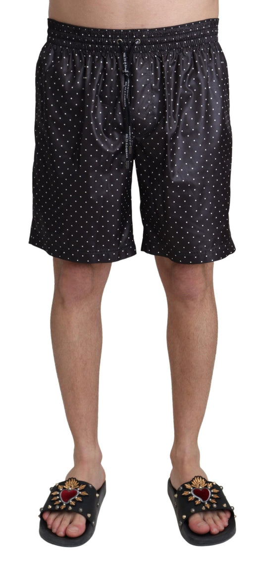 Maillot de bain Dolce & Gabbana noir à pois