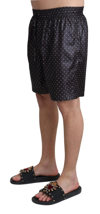 Maillot de bain Dolce & Gabbana noir à pois
