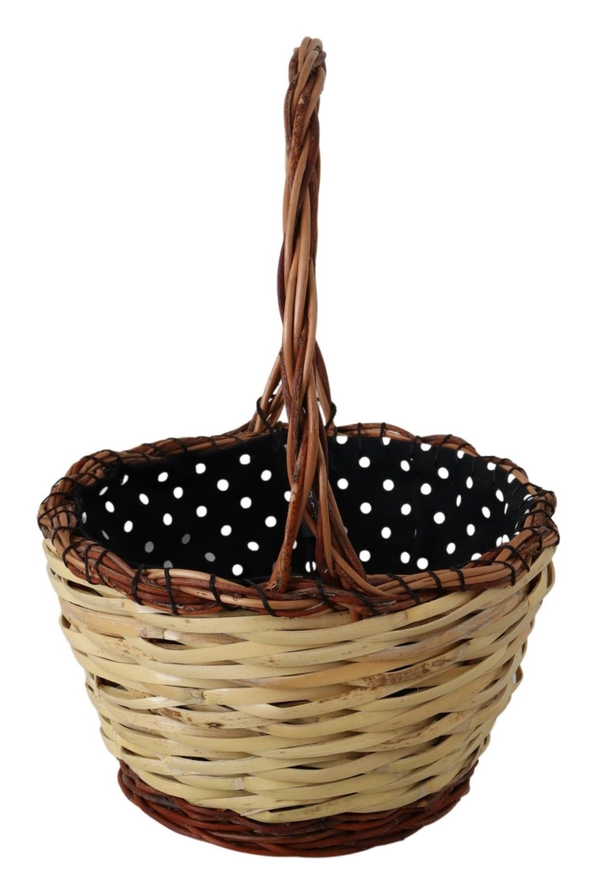 Sac fourre-tout en osier et rotin beige Dolce &amp; Gabbana