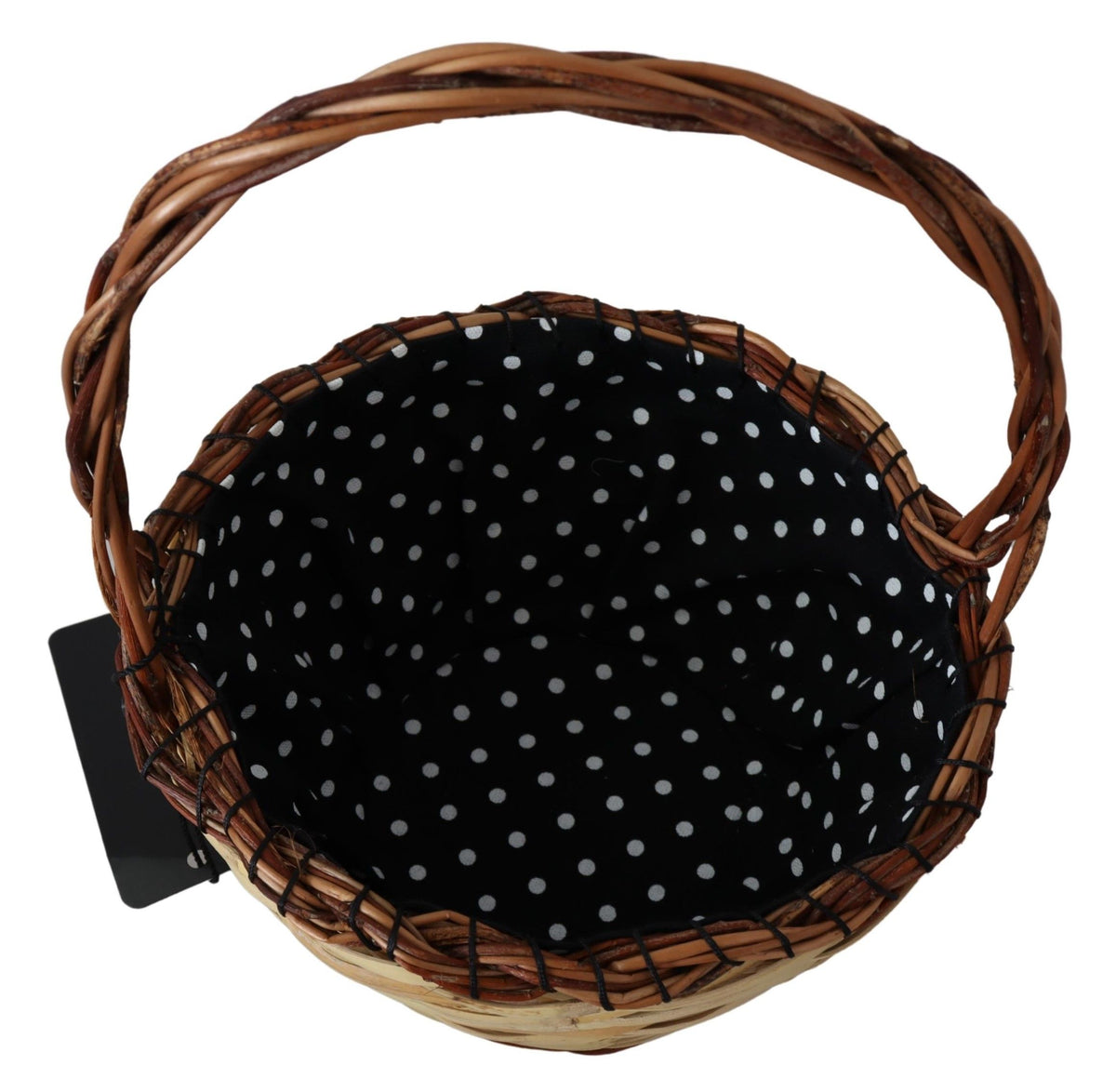 Sac fourre-tout en osier et rotin beige Dolce &amp; Gabbana