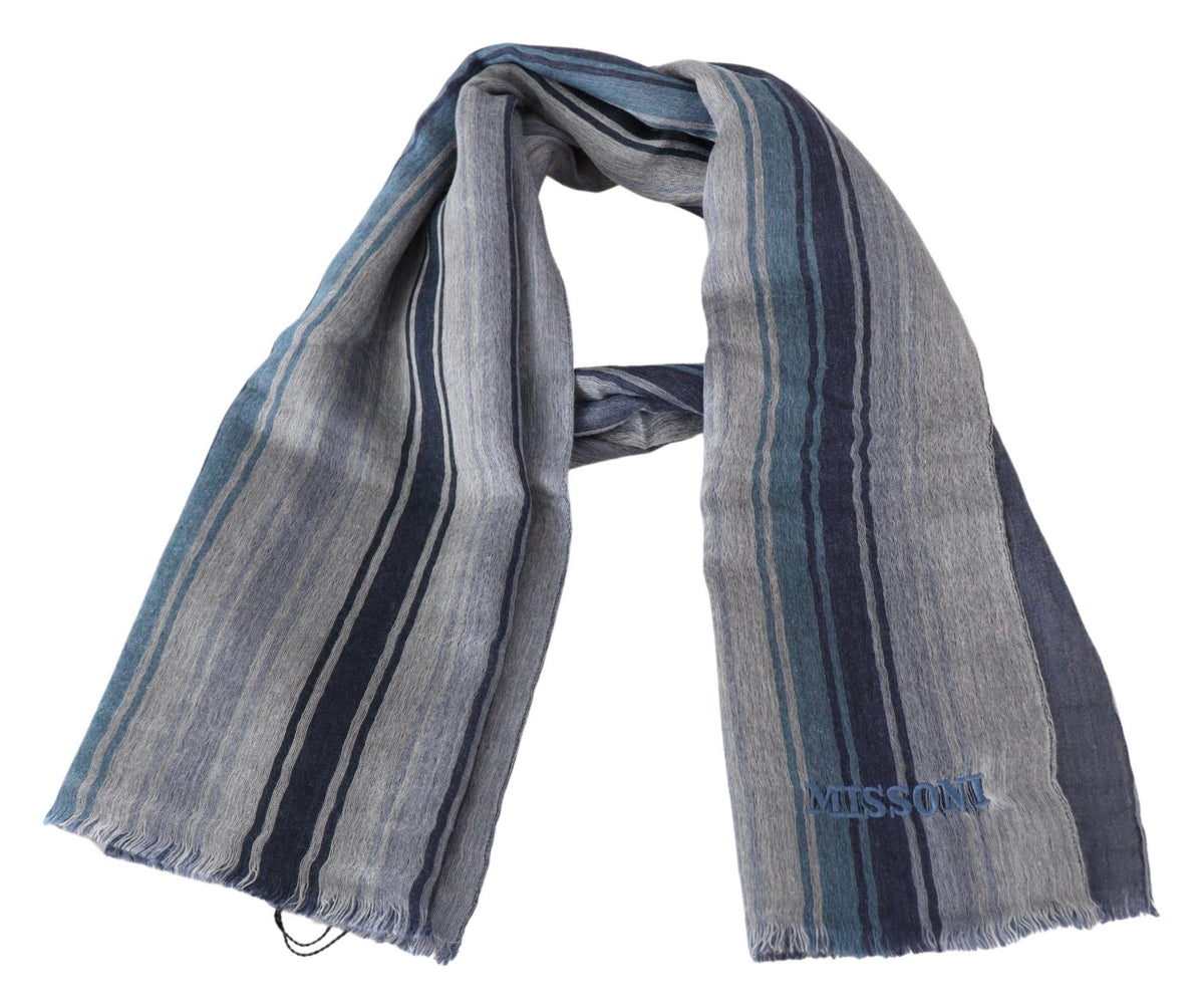 Châle Missoni multicolore en laine rayée