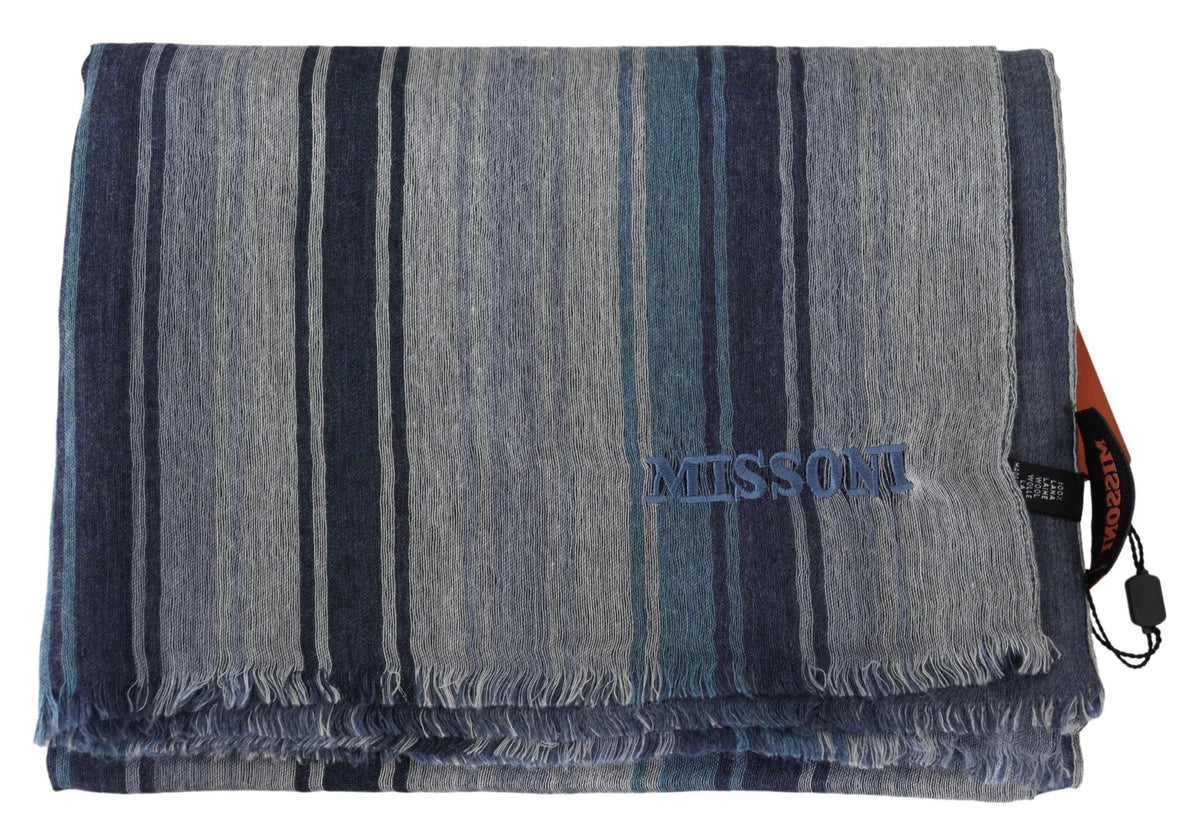 Châle Missoni multicolore en laine rayée