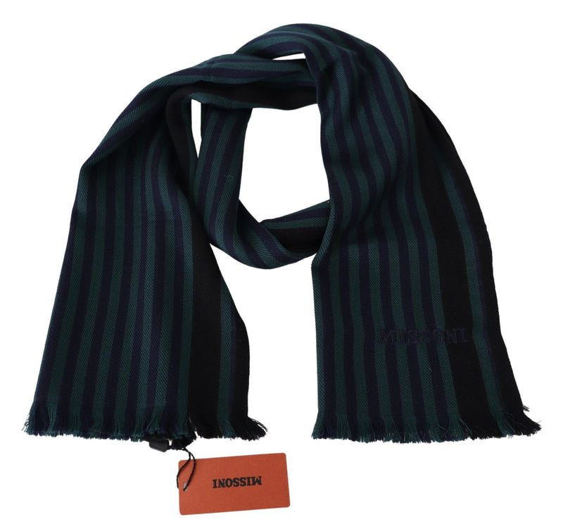 Missoni Meerkleurige Gestreepte Wollen Halsdoek Shawl