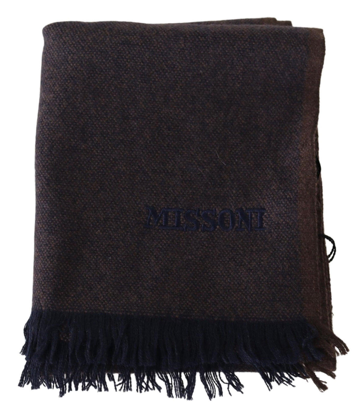 Écharpe à franges Missoni marron 100 % cachemire
