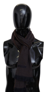 Écharpe à franges Missoni marron 100 % cachemire