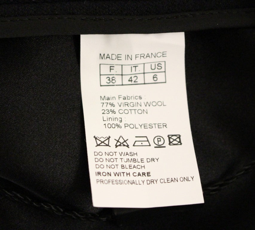 Jupe en laine Cotto avec boutons métalliques noirs de Corrado De Biase