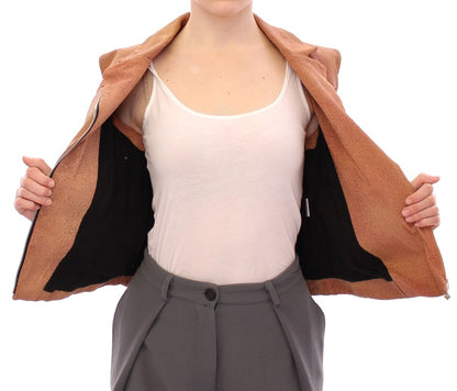 Gilet en cuir marron La Maison du Couturier