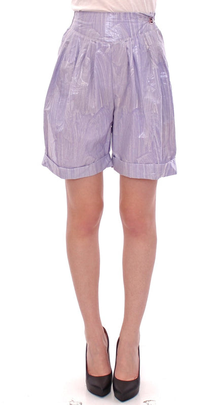 Shorts portefeuille violets Licia Florio, au-dessus du genou