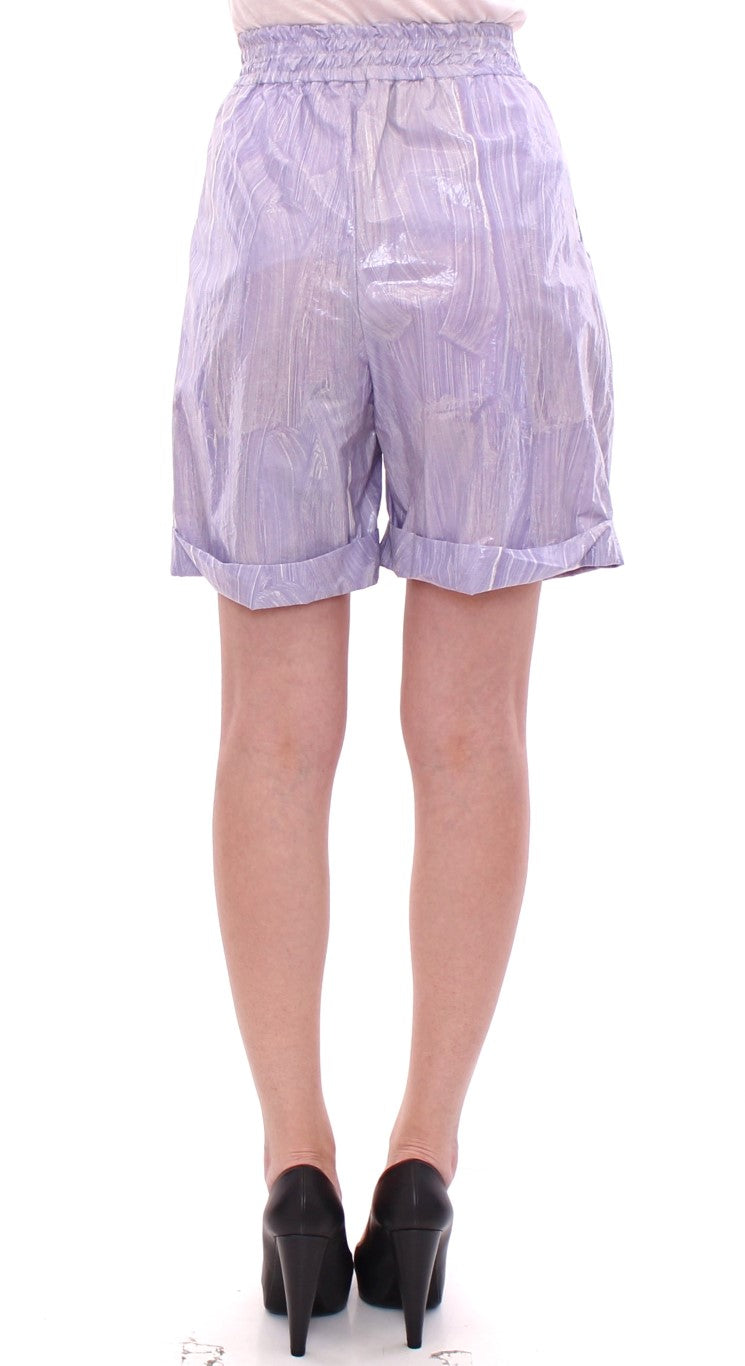Shorts portefeuille violets Licia Florio, au-dessus du genou
