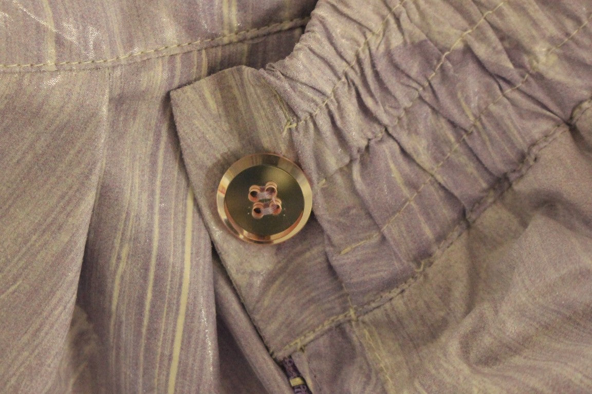 Shorts portefeuille violets Licia Florio, au-dessus du genou