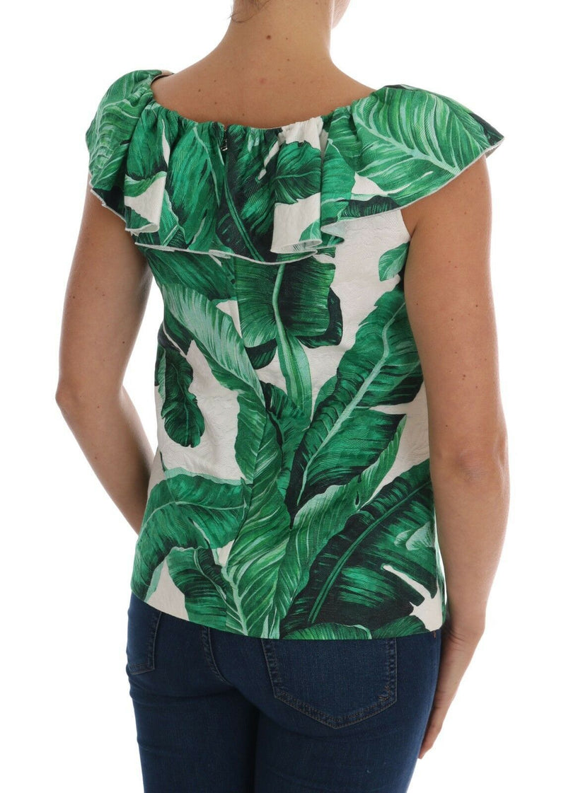 Blouse à paillettes ananas et banane Dolce &amp; Gabbana