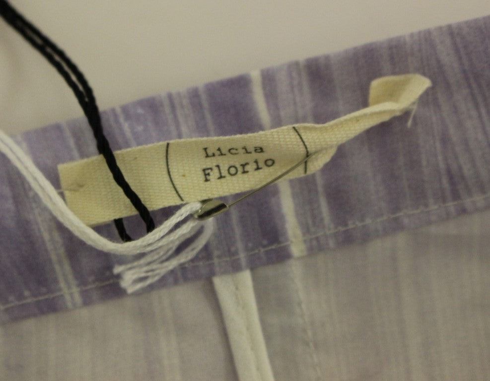 Jupe portefeuille violette en viscose au-dessus du genou de Licia Florio