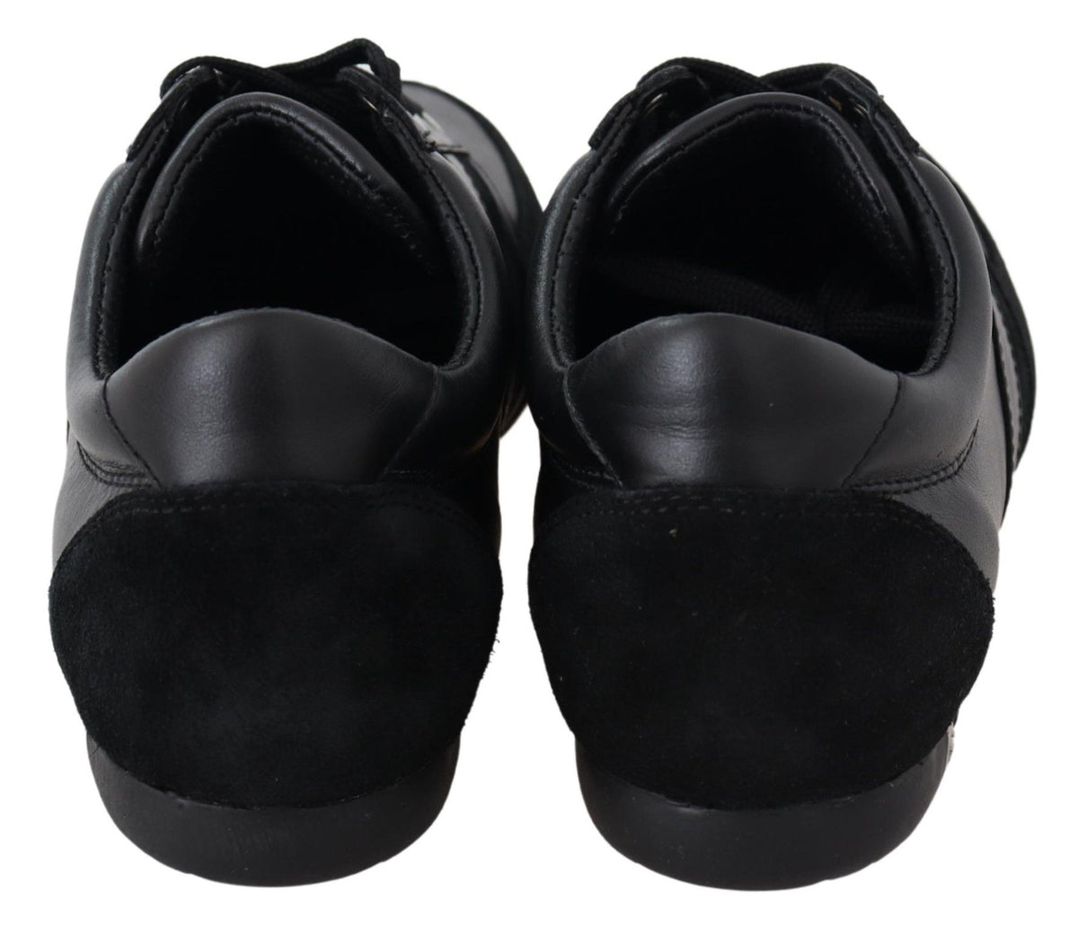 Baskets décontractées en cuir noir à logo Dolce & Gabbana