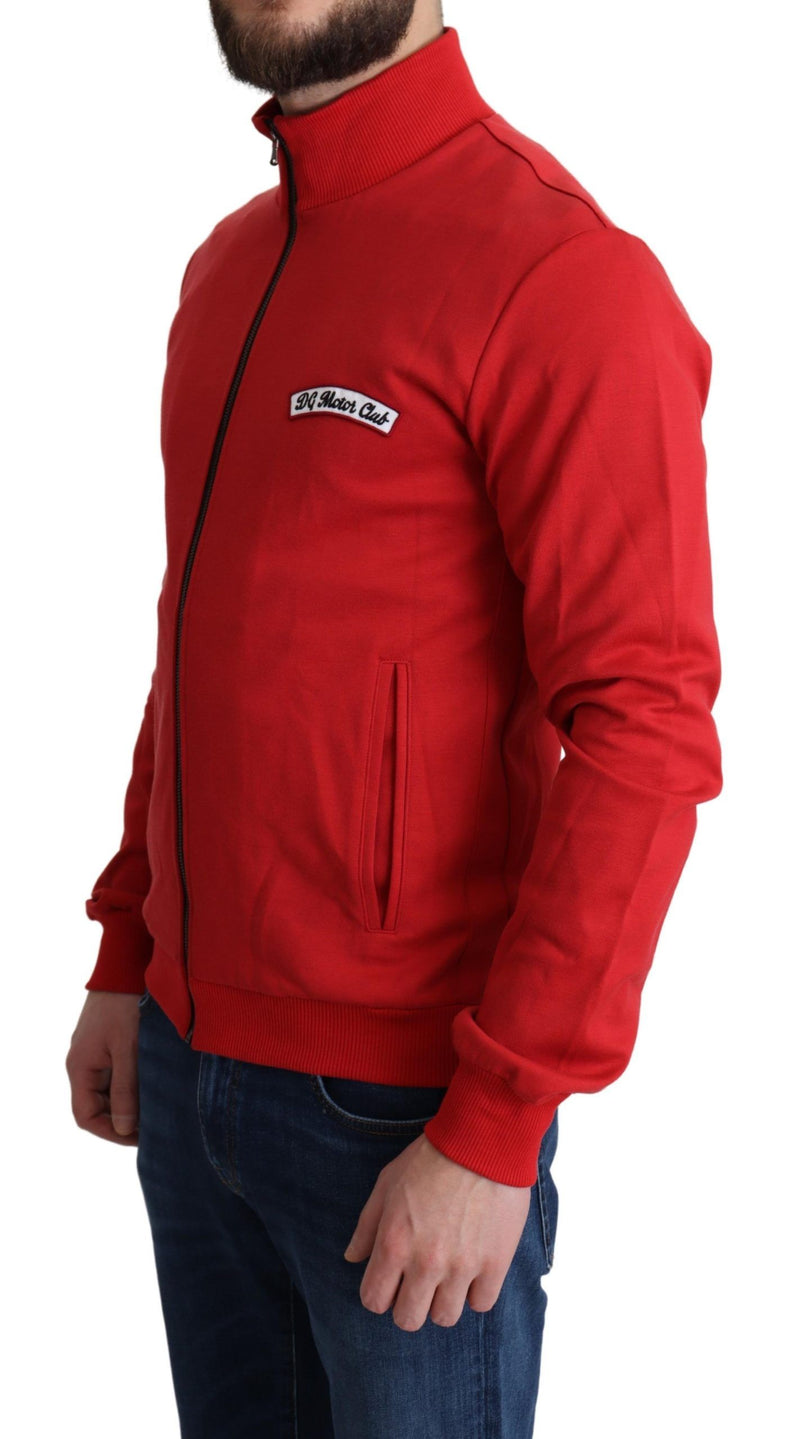 Dolce &amp; Gabbana Rode DG Motor Club Cardigan Trui met Rits