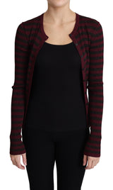 Gilet Dolce &amp; Gabbana rayé noir et rouge en viscose