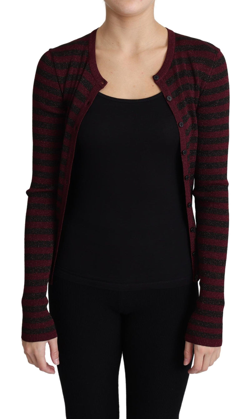 Gilet Dolce &amp; Gabbana rayé noir et rouge en viscose