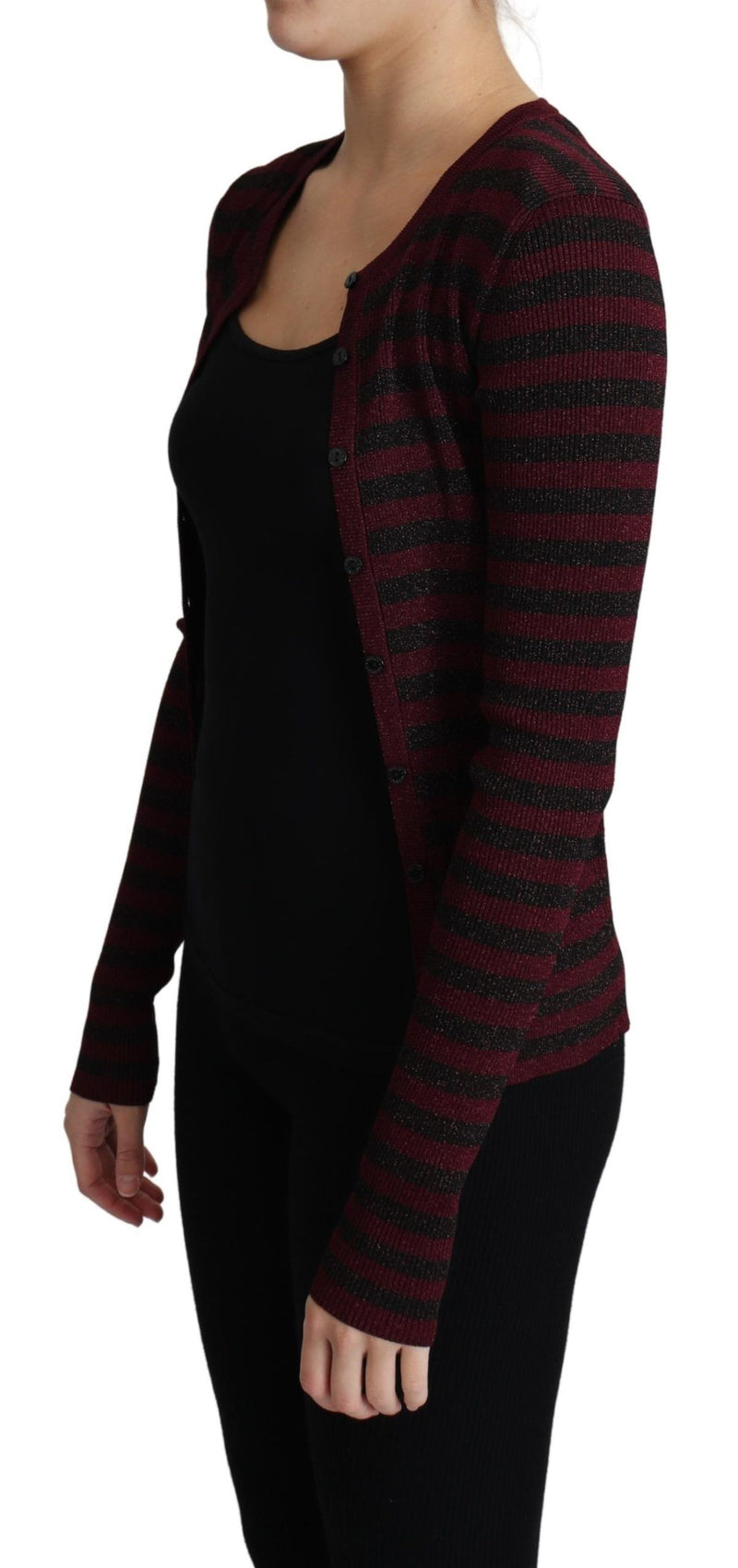Gilet Dolce &amp; Gabbana rayé noir et rouge en viscose