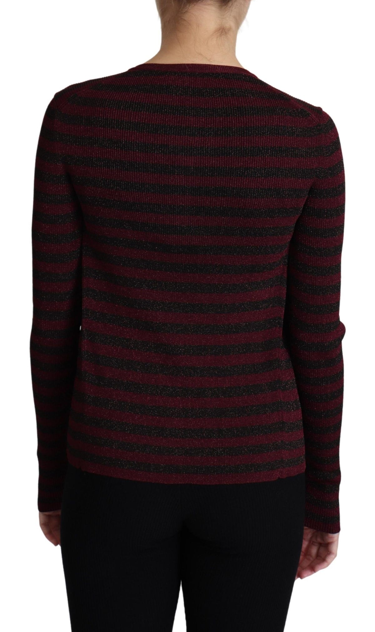 Gilet Dolce &amp; Gabbana rayé noir et rouge en viscose