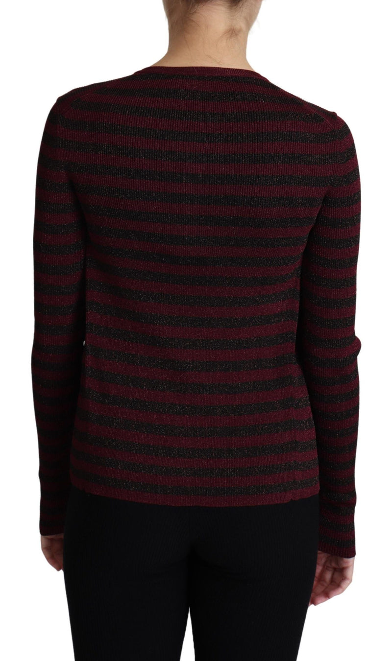 Gilet Dolce &amp; Gabbana rayé noir et rouge en viscose