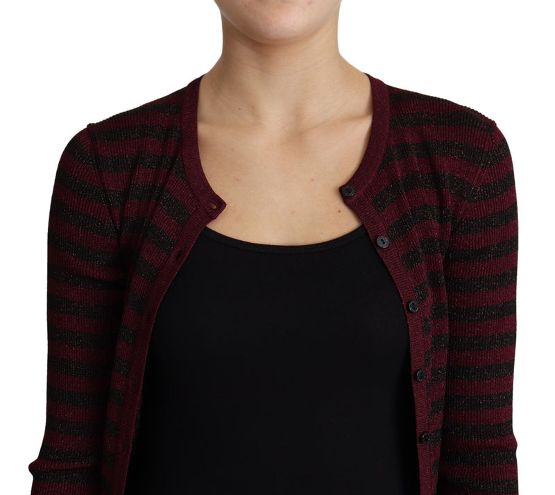 Gilet Dolce &amp; Gabbana rayé noir et rouge en viscose