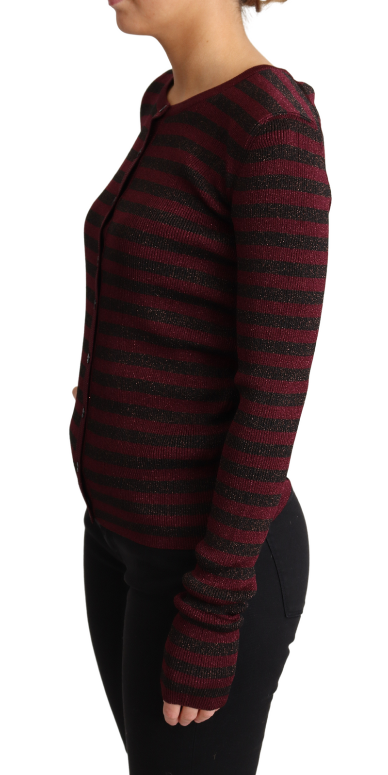 Gilet Dolce &amp; Gabbana rayé noir et rouge en viscose