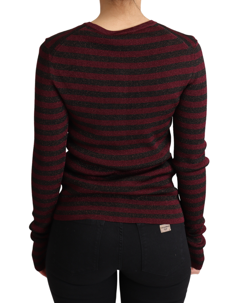 Gilet Dolce &amp; Gabbana rayé noir et rouge en viscose