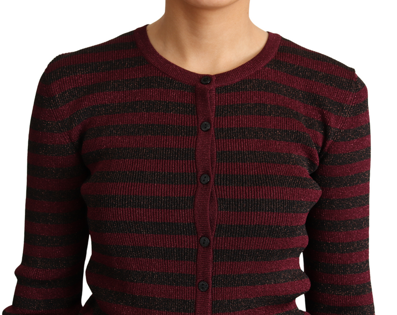 Gilet Dolce &amp; Gabbana rayé noir et rouge en viscose
