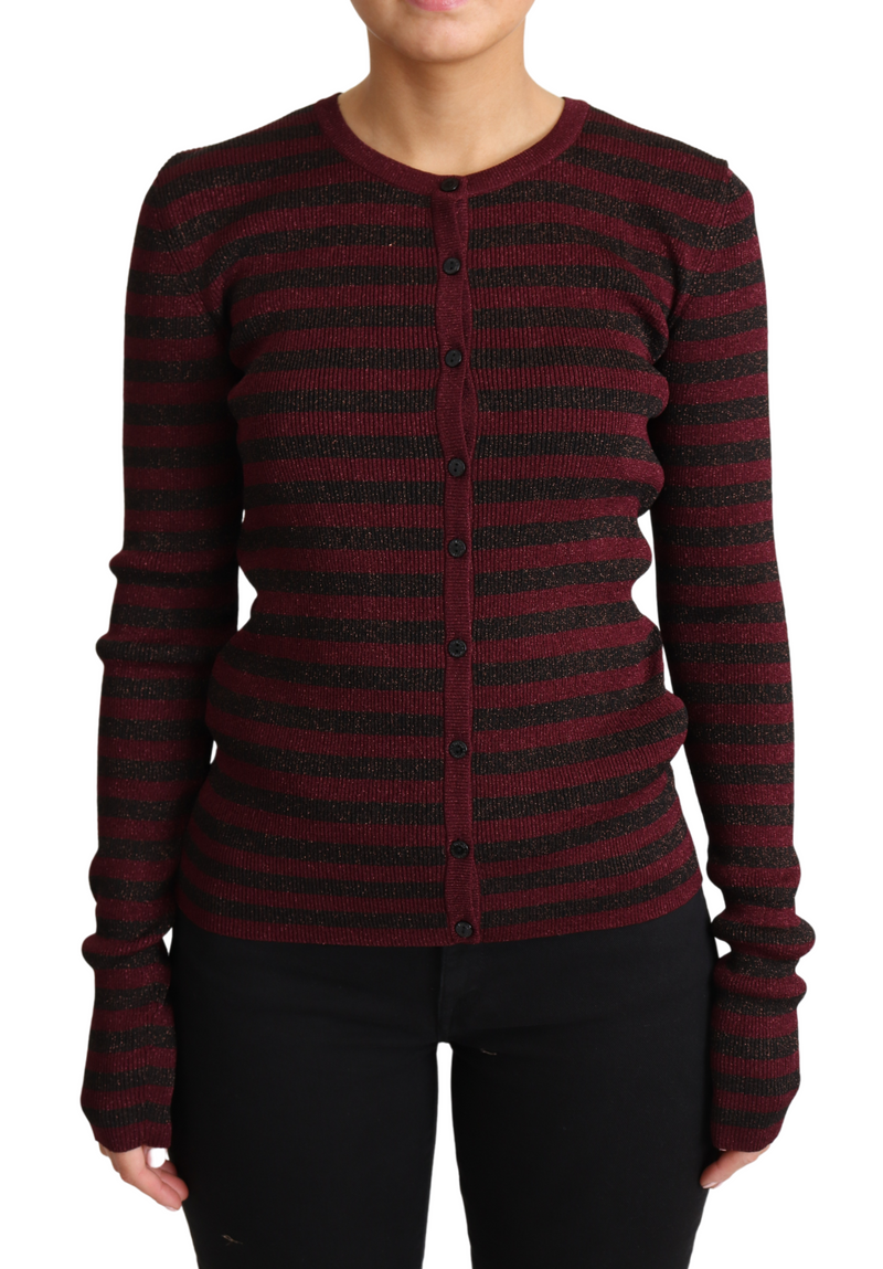 Gilet Dolce &amp; Gabbana rayé noir et rouge en viscose