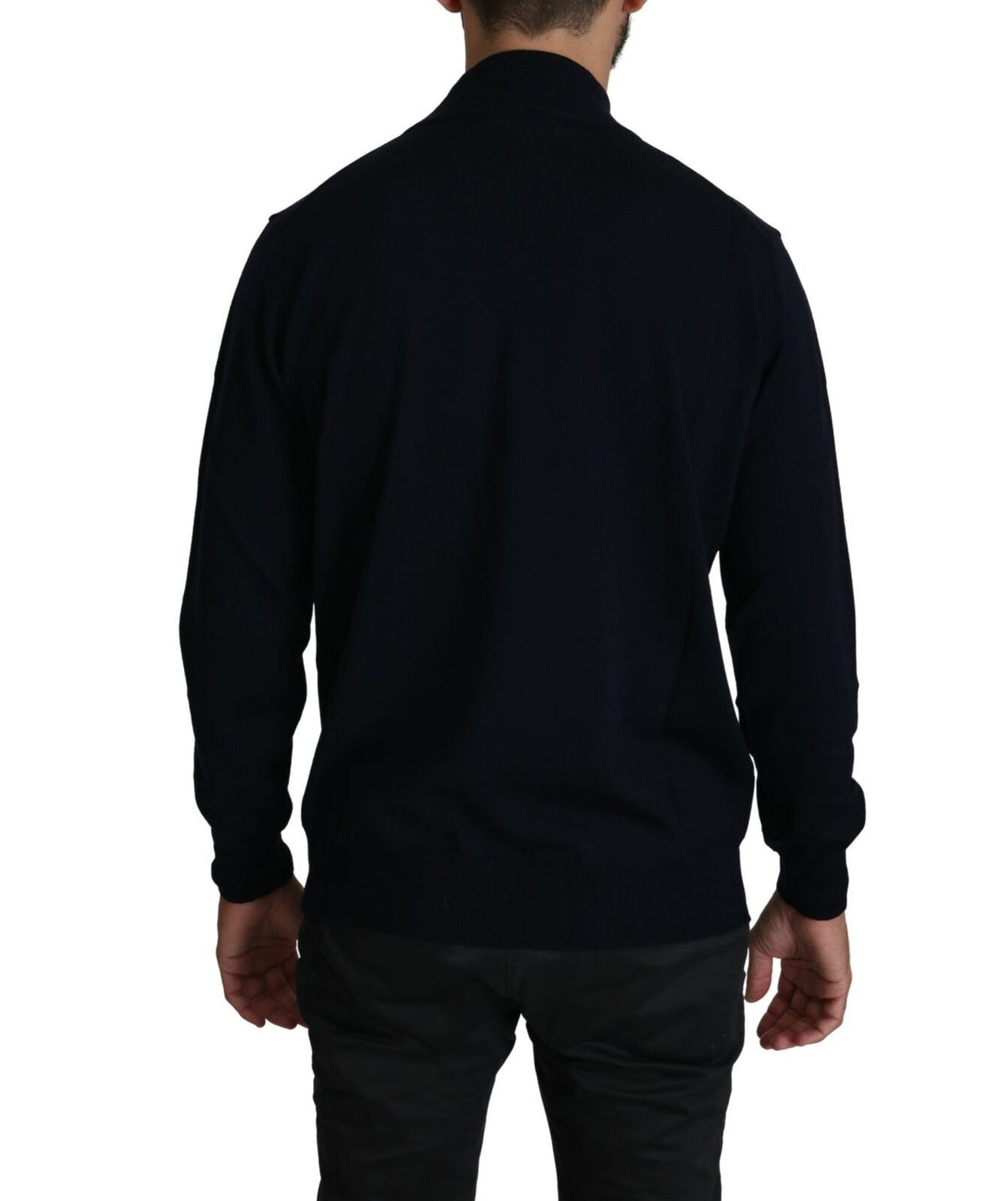 Pull col rond bleu foncé MILA SCHÖN 100% laine
