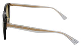 Lunettes de soleil Diesel DL0330-D 01E 57 à monture noire et verres jaunes transparents