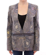 Blazer en coton et soie à motifs floraux multicolores de Roberto Fragata