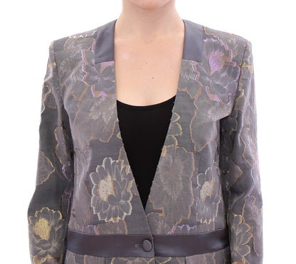 Blazer en coton et soie à motifs floraux multicolores de Roberto Fragata