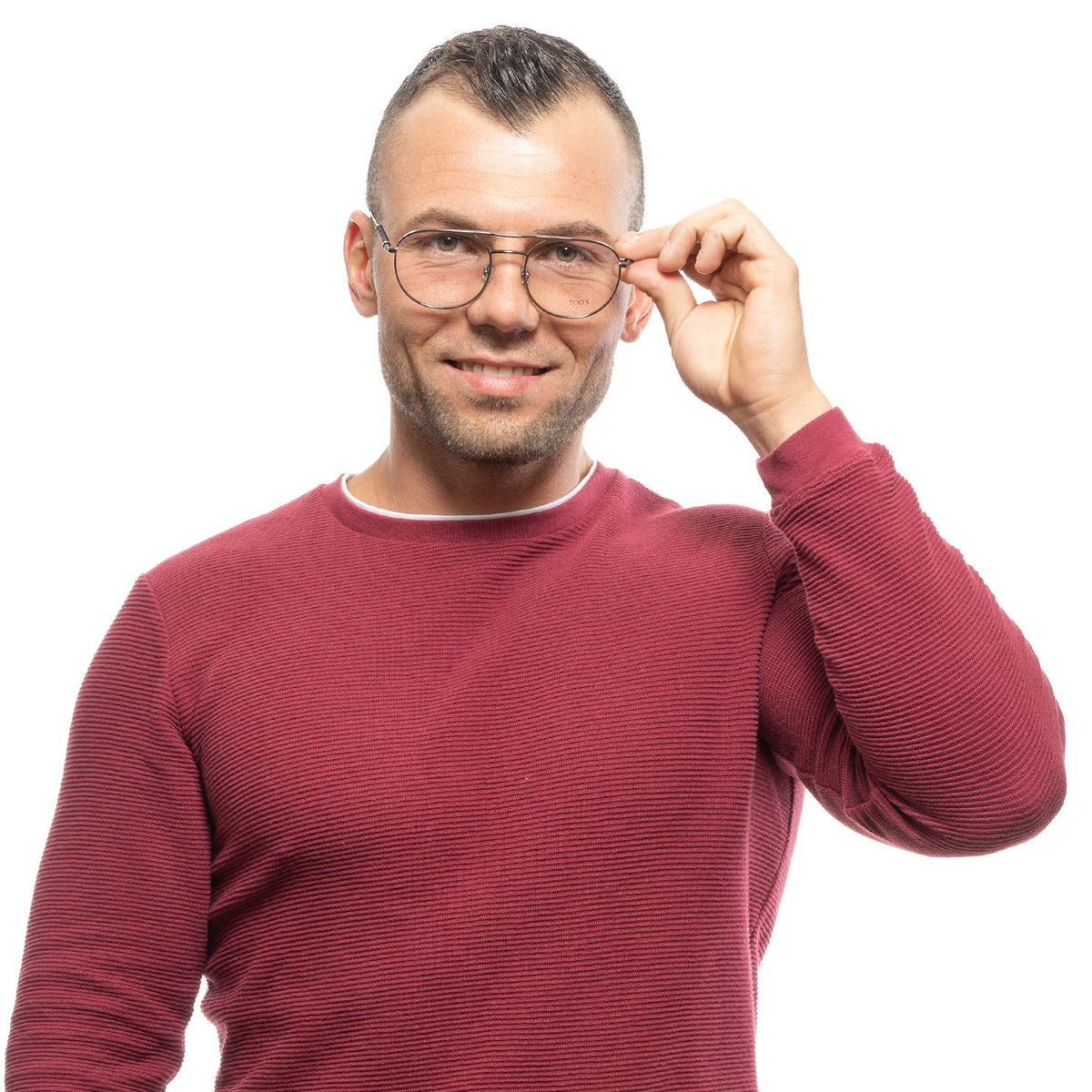 Monture de lunettes argentée pour homme Tod's