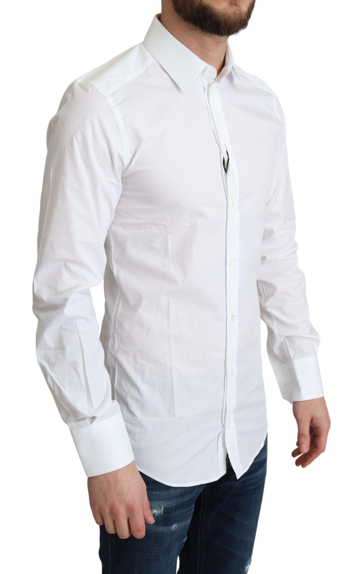 Chemise habillée Dolce &amp; Gabbana blanche en pur coton pour homme