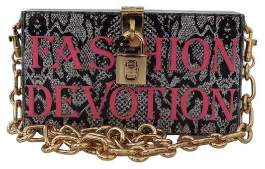 Pochette Dolce &amp; Gabbana grise Fashion Devotion Plexi SICILY BOX
