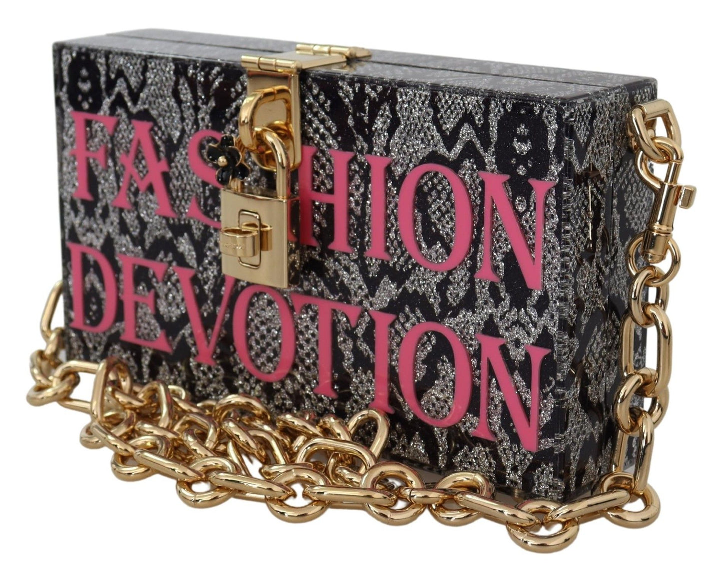 Pochette Dolce &amp; Gabbana grise Fashion Devotion Plexi SICILY BOX