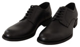 Chaussures Derby habillées pour homme Dolce &amp; Gabbana en cuir noir à lacets