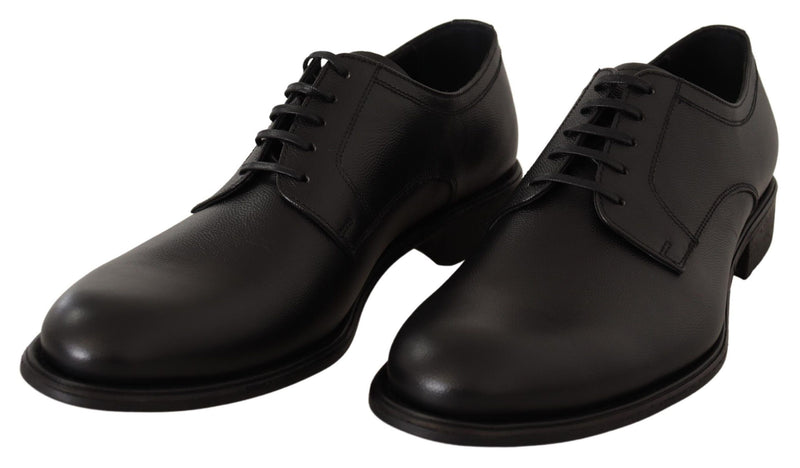 Chaussures Derby habillées pour homme Dolce &amp; Gabbana en cuir noir à lacets