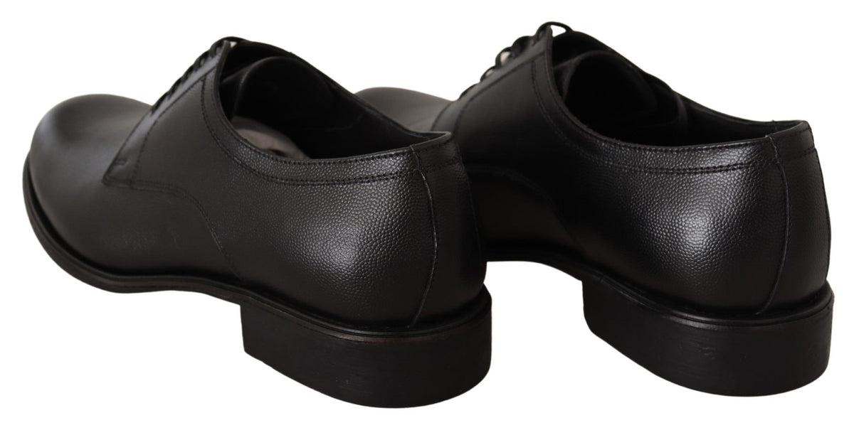 Chaussures Derby habillées pour homme Dolce &amp; Gabbana en cuir noir à lacets