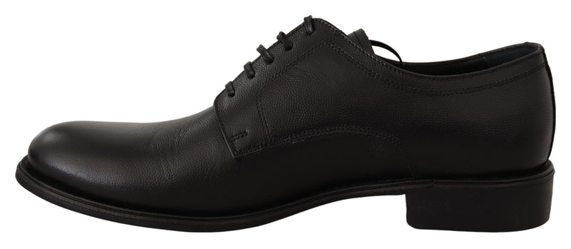 Chaussures Derby habillées pour homme Dolce &amp; Gabbana en cuir noir à lacets