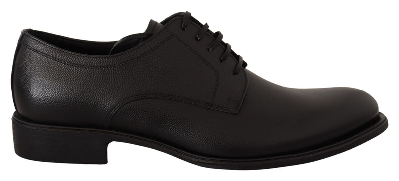 Chaussures Derby habillées pour homme Dolce &amp; Gabbana en cuir noir à lacets