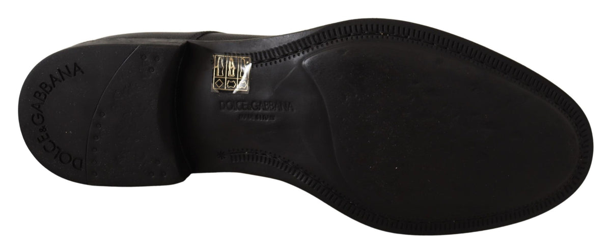 Chaussures Derby habillées pour homme Dolce &amp; Gabbana en cuir noir à lacets