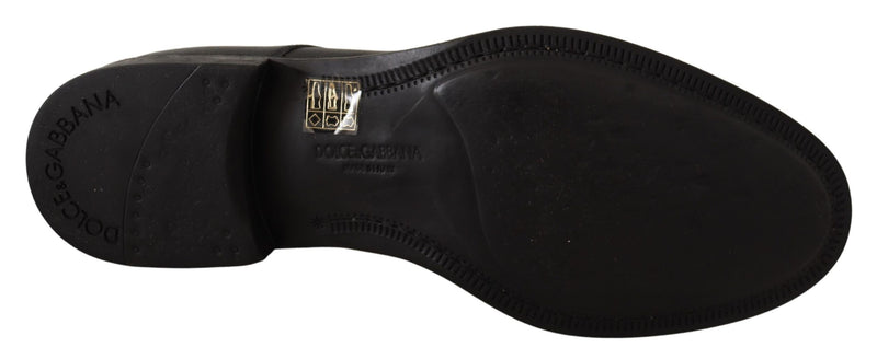 Chaussures Derby habillées pour homme Dolce &amp; Gabbana en cuir noir à lacets