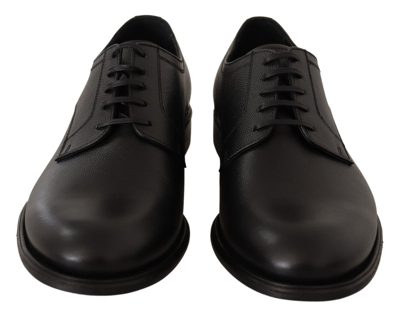Chaussures Derby habillées pour homme Dolce &amp; Gabbana en cuir noir à lacets