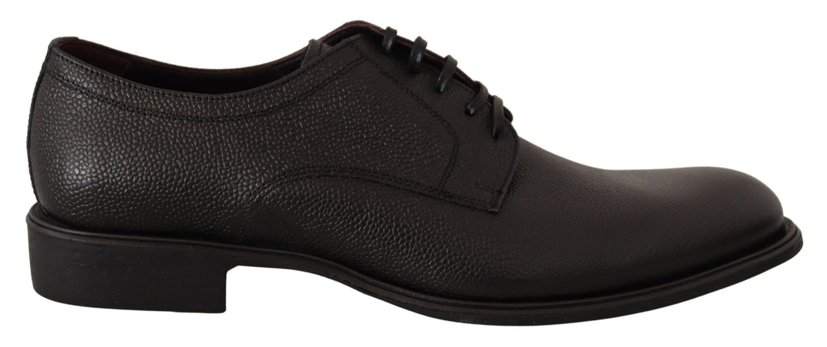 Chaussures Derby habillées pour homme Dolce &amp; Gabbana en cuir noir à lacets