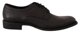 Chaussures Derby habillées pour homme Dolce &amp; Gabbana en cuir noir à lacets