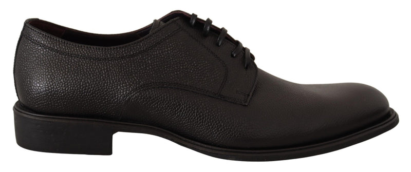 Chaussures Derby habillées pour homme Dolce &amp; Gabbana en cuir noir à lacets