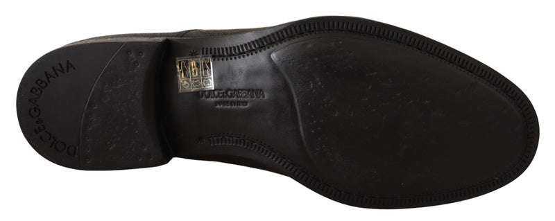 Chaussures Derby habillées pour homme Dolce &amp; Gabbana en cuir noir à lacets