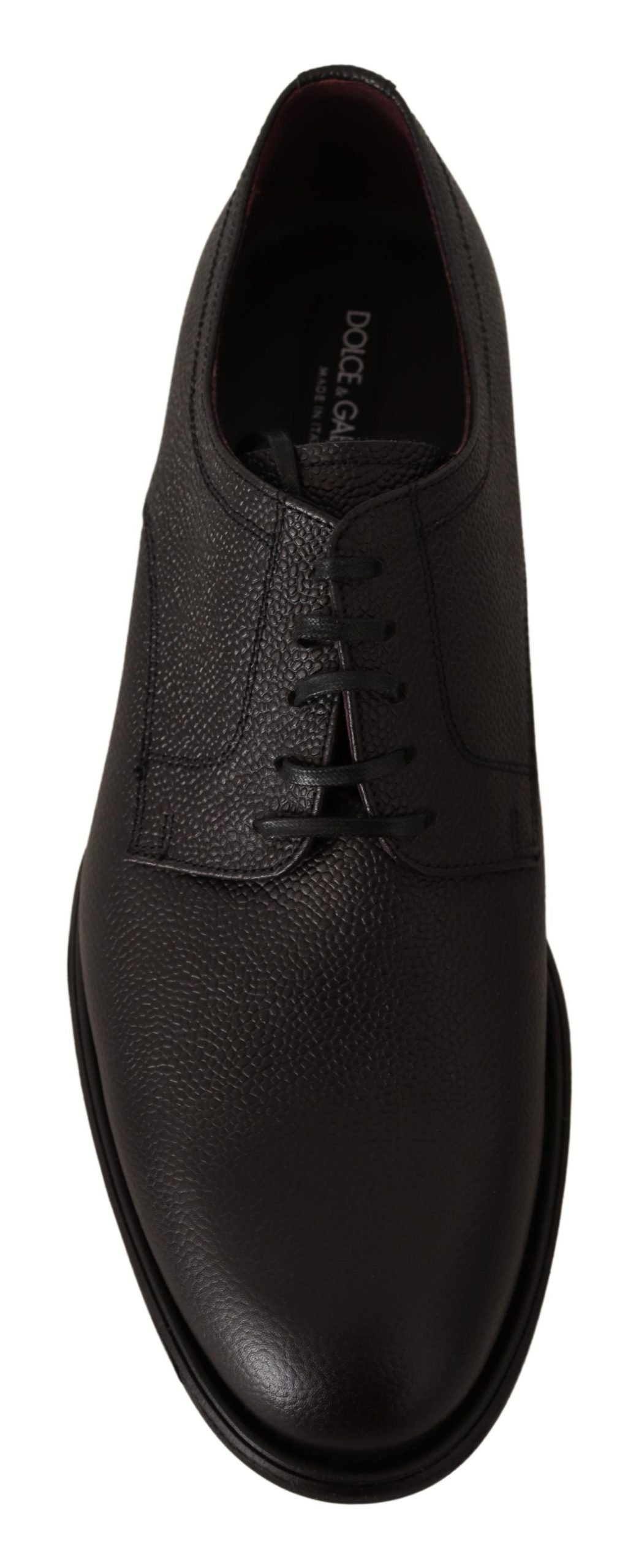 Chaussures Derby habillées pour homme Dolce &amp; Gabbana en cuir noir à lacets