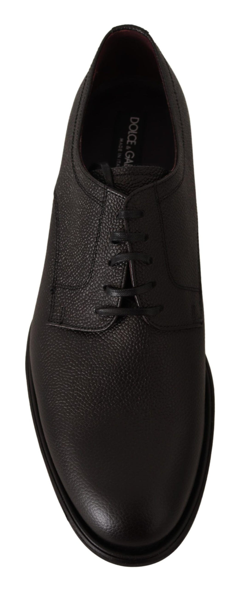 Chaussures Derby habillées pour homme Dolce &amp; Gabbana en cuir noir à lacets